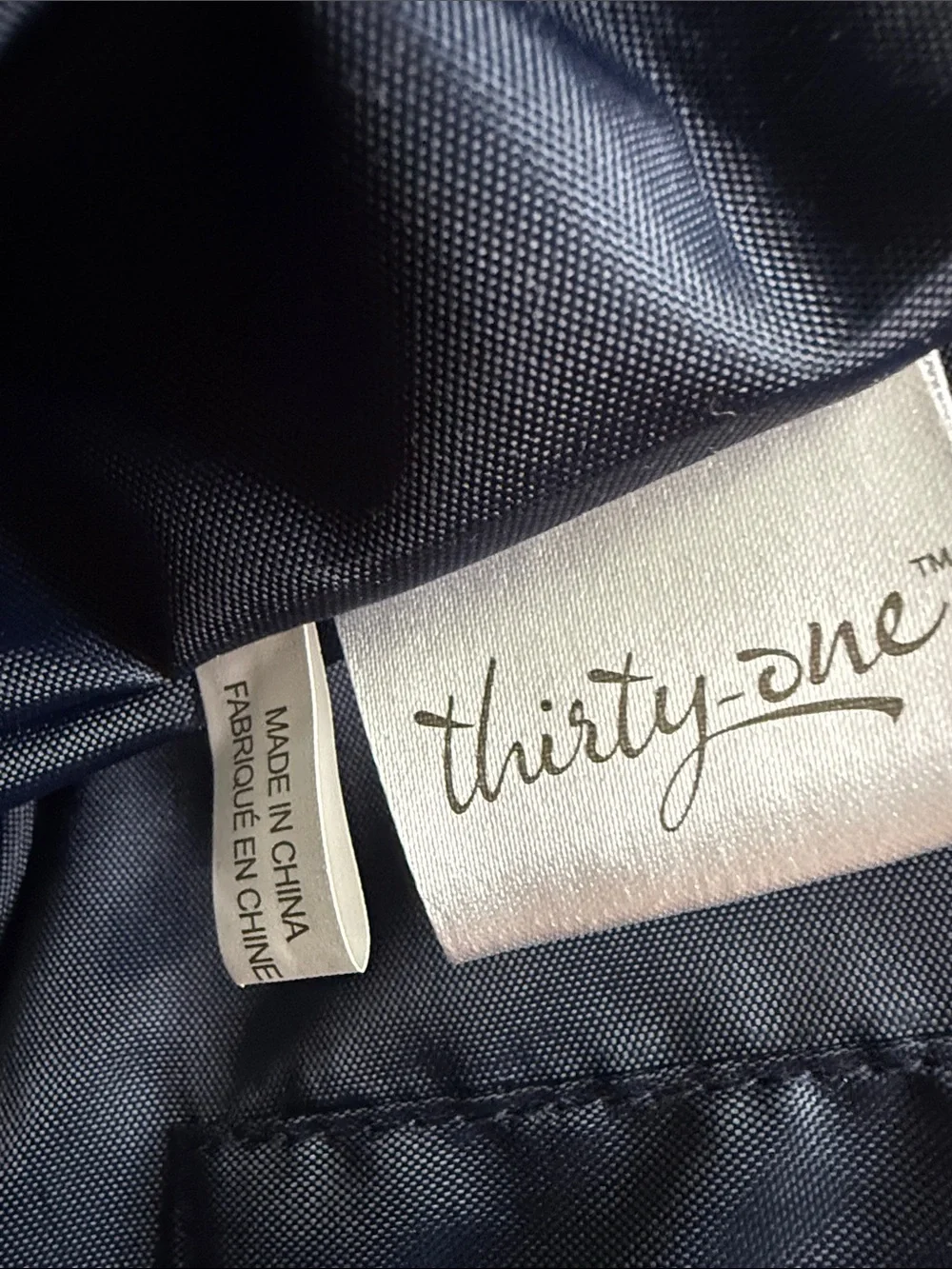 Thirty-One Monogrammed Tan Woven Tote Bag with Pink S Initial